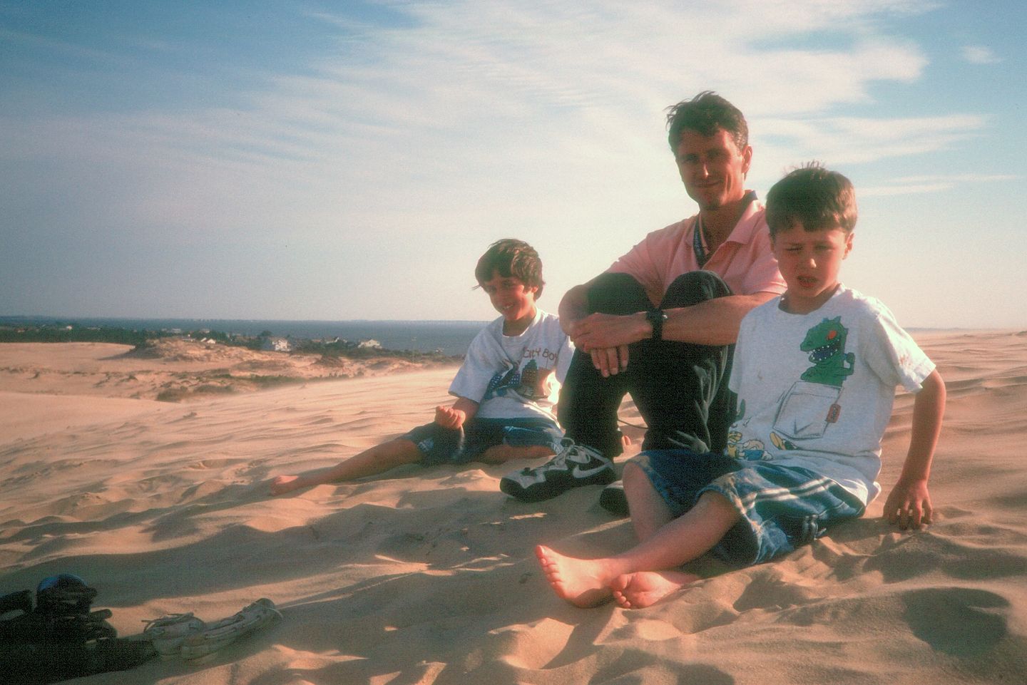 Herb and boys on Jockey Ridge dune