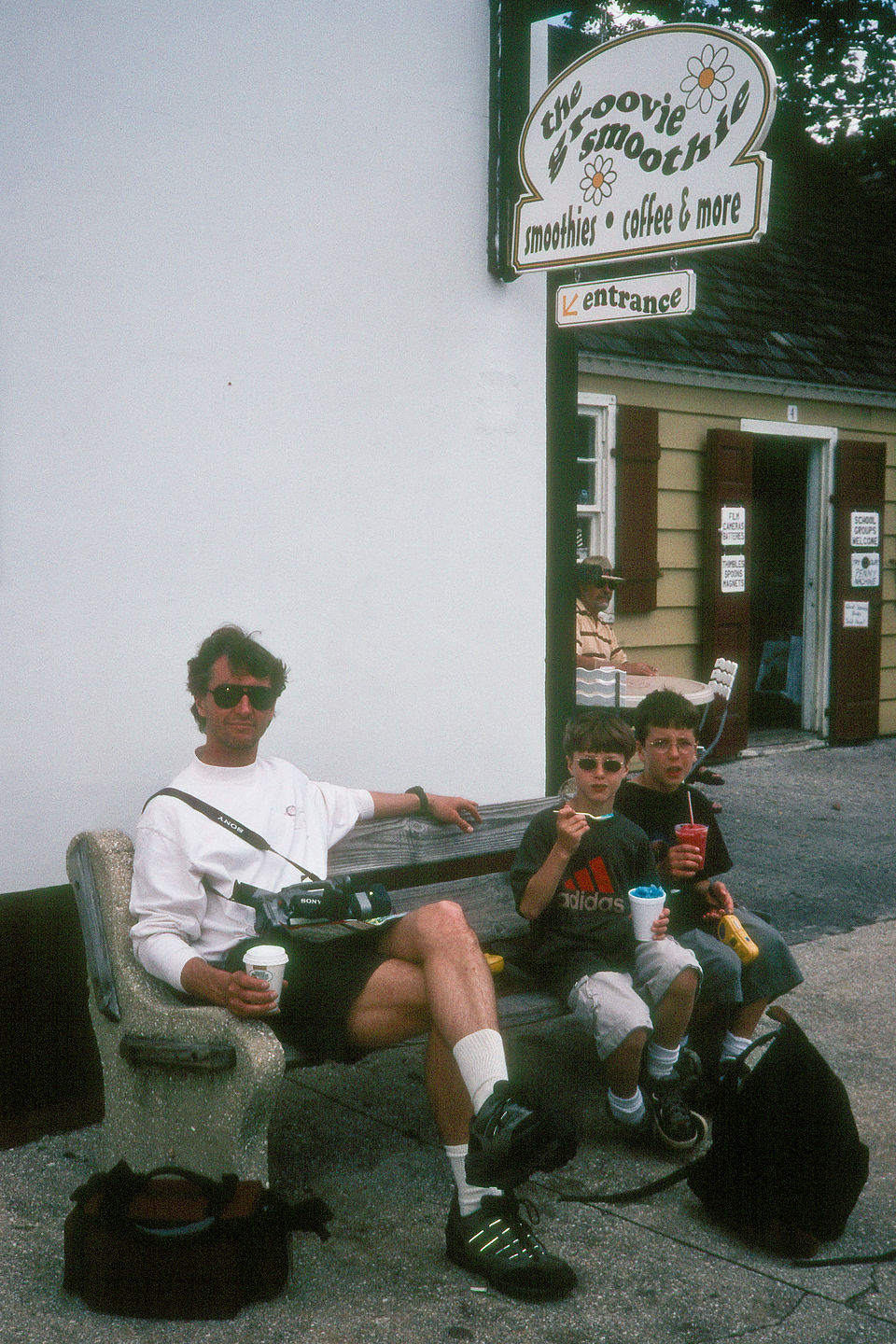 Herb and boys enjoying ice cream