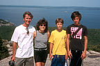 Family conquering the Beehive Trail