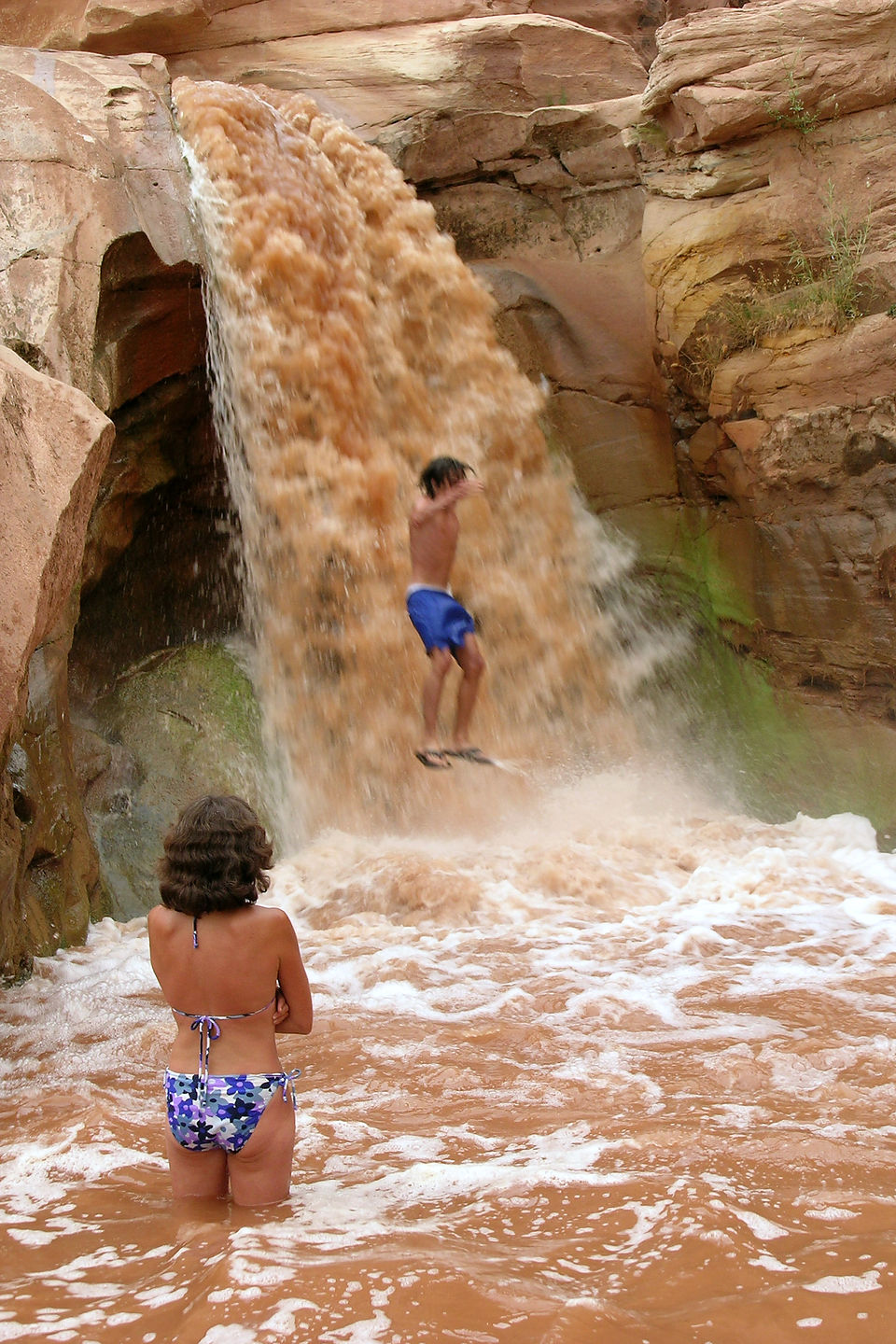 Andrew getting waterfall big air