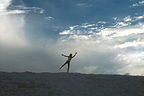 Lolo frolicking on dunes