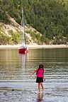 Mom wading the St. Lawrence - TJG