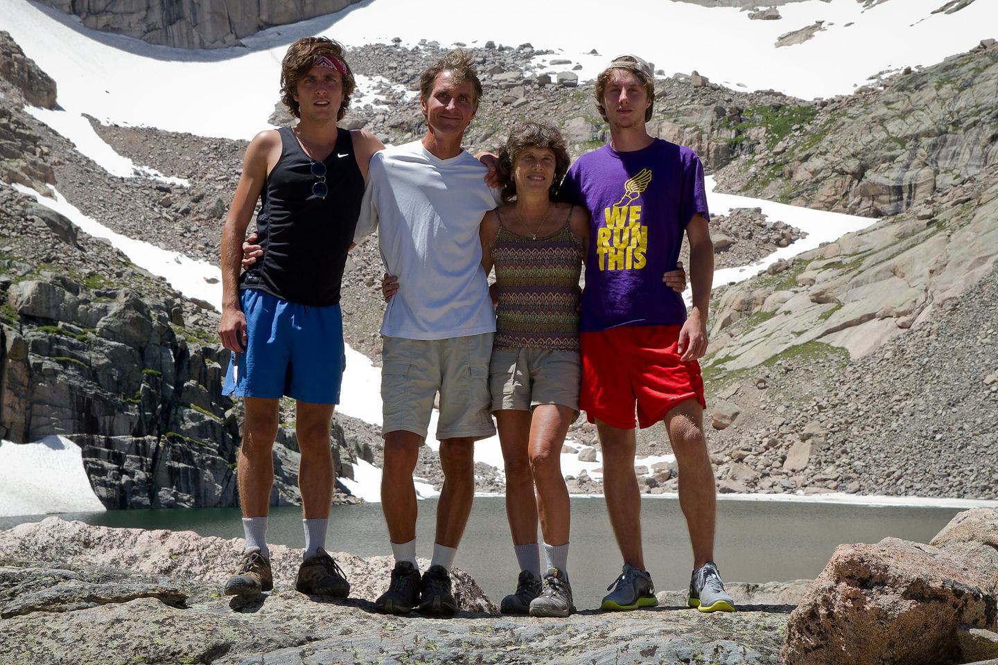 Family closeup at Chasm Lake