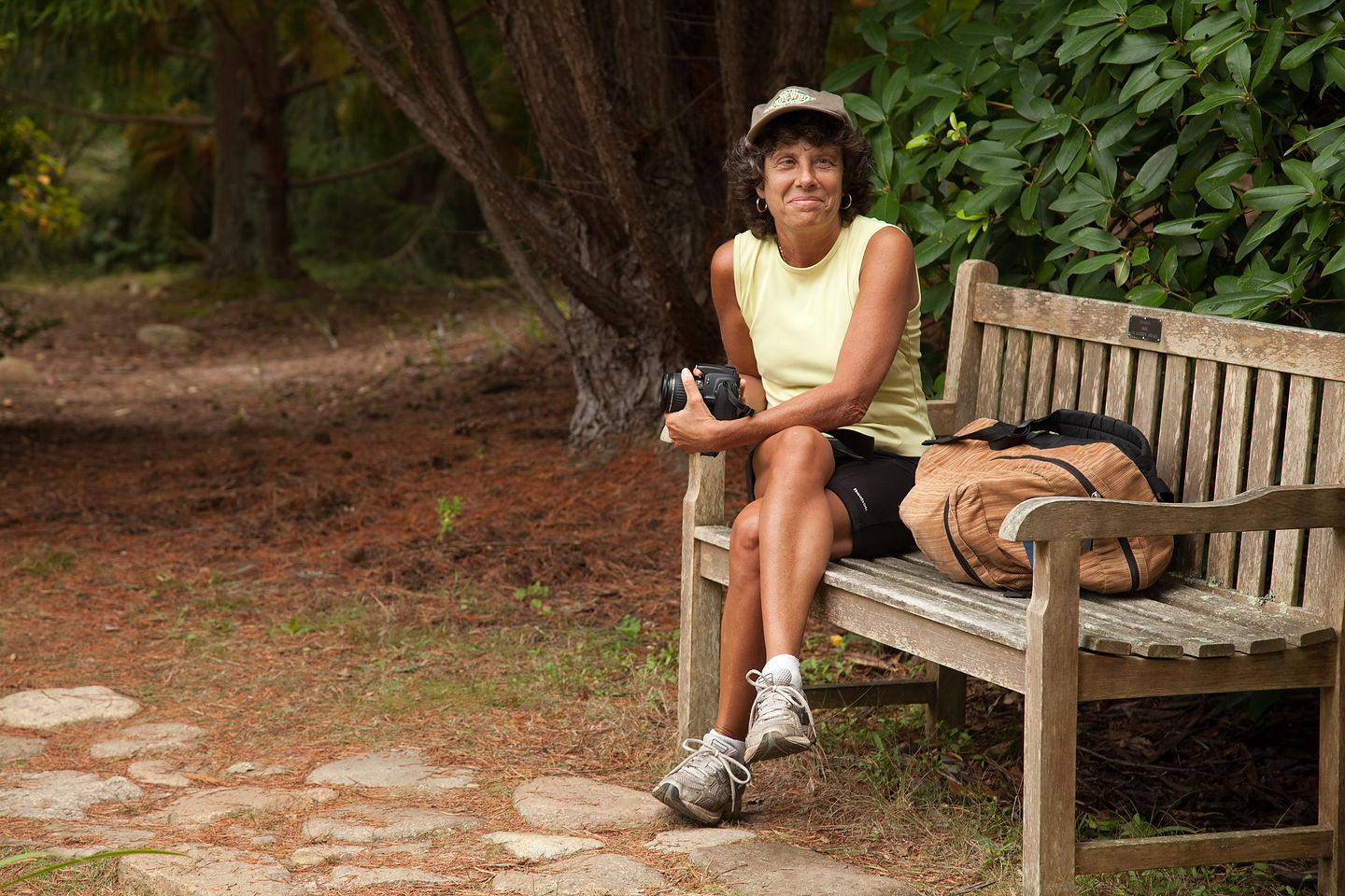 Lolo on Mytoi Garden Bench