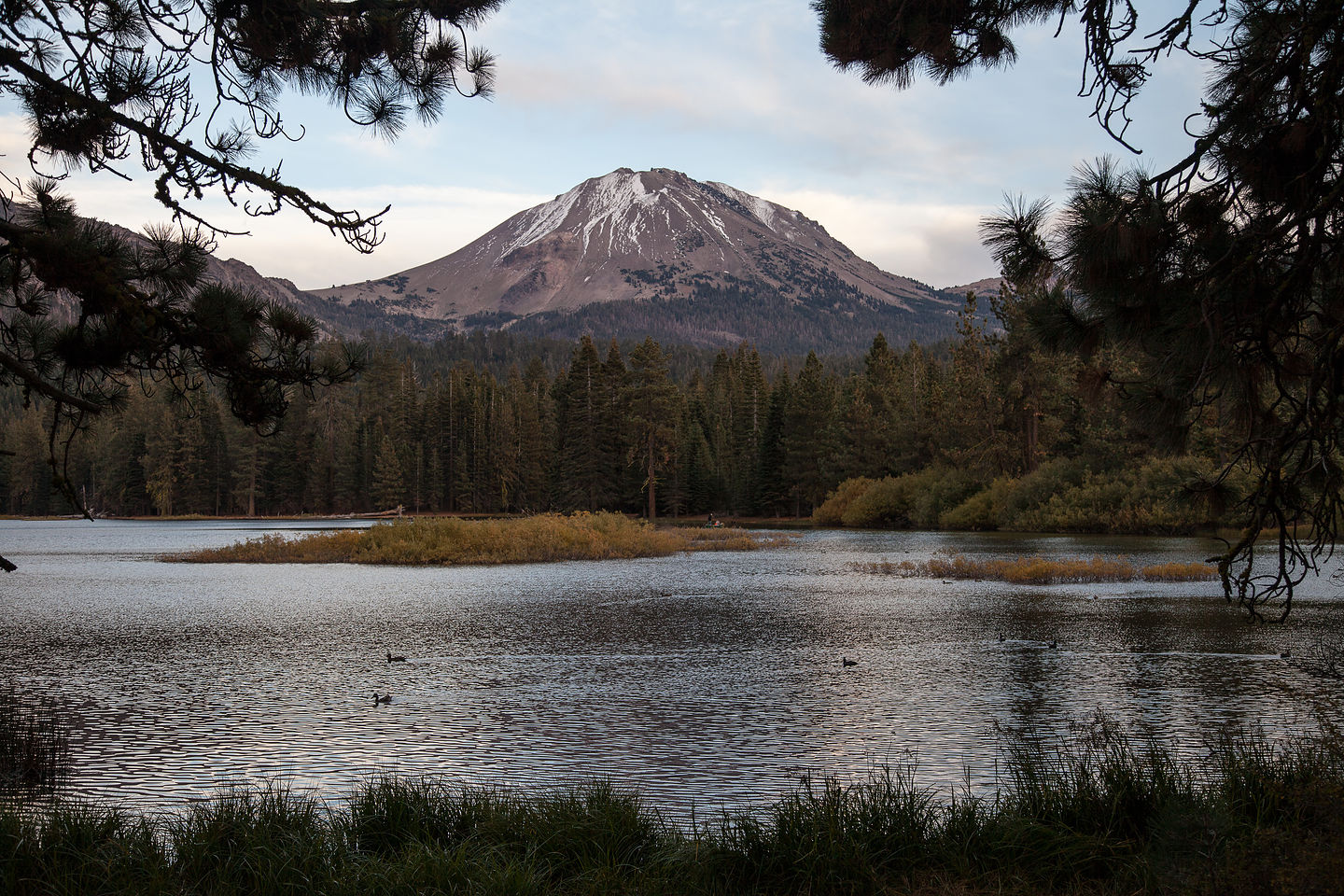 Lassen Peak over Manzanita Lake