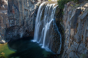 Rainbowless Falls at Devils Postpile National Monument