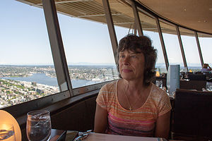Lolo Dining in the Space Needle