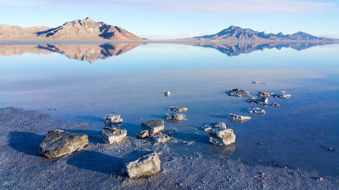 Rocks on Bonneville Salt Flats