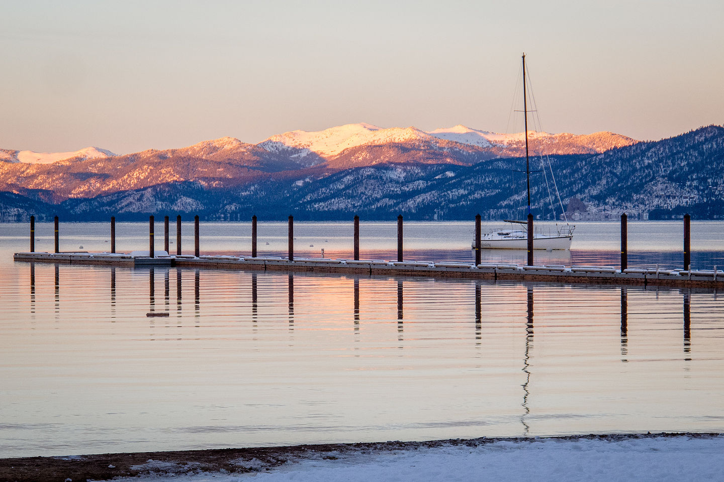 Alpenglow over Lake Tahoe