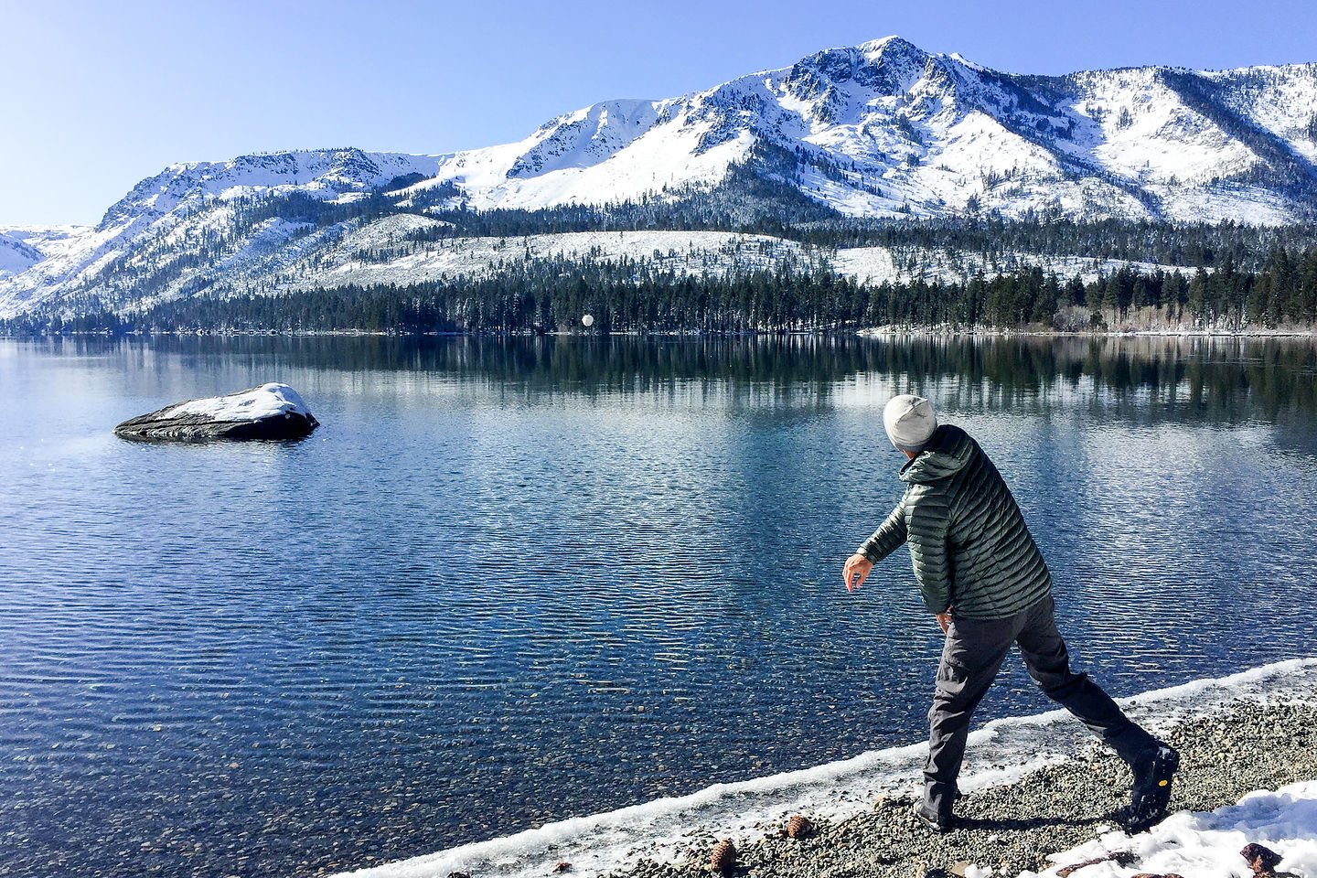 Tossing snowballs in another "Feat of Strength"