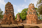 Khmer-style prangs in Ayutthaya