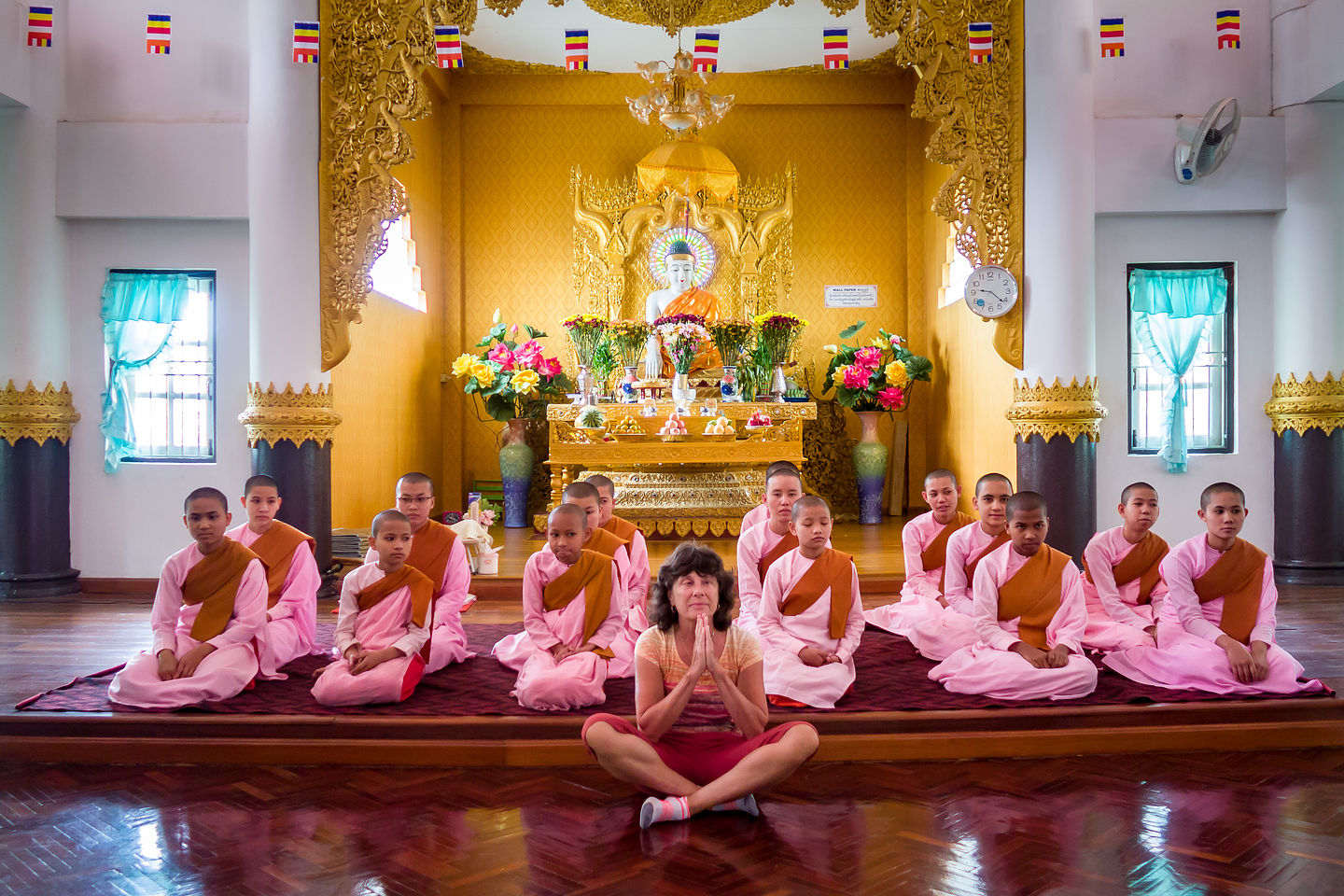 Lolo looking devout at a Buddhlist nunnery