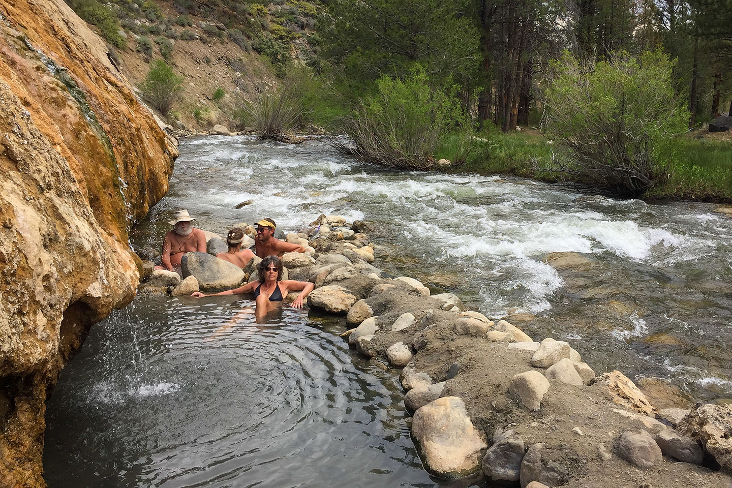 Lolo soaking in Buckeye Hot Spring