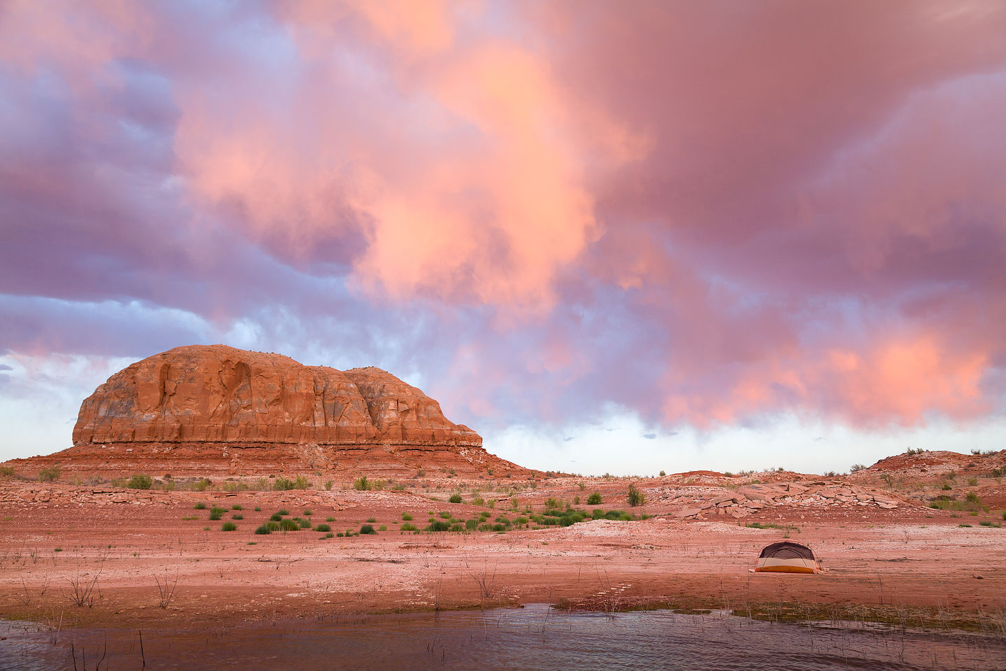 Camping in Gunsight Canyon