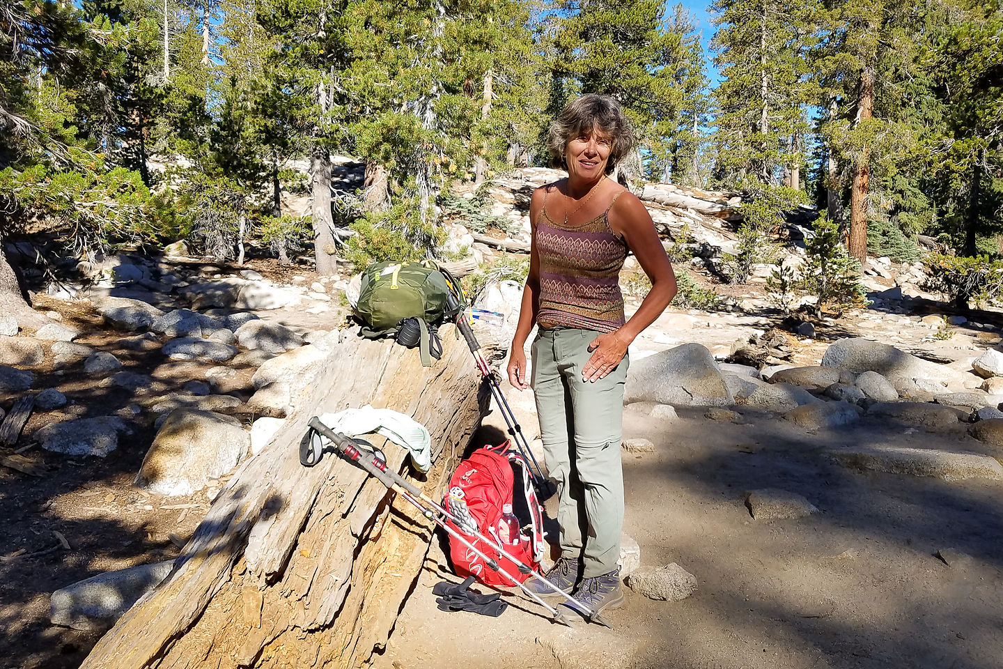 Lolo getting ready to hit the trail to Clouds Rest