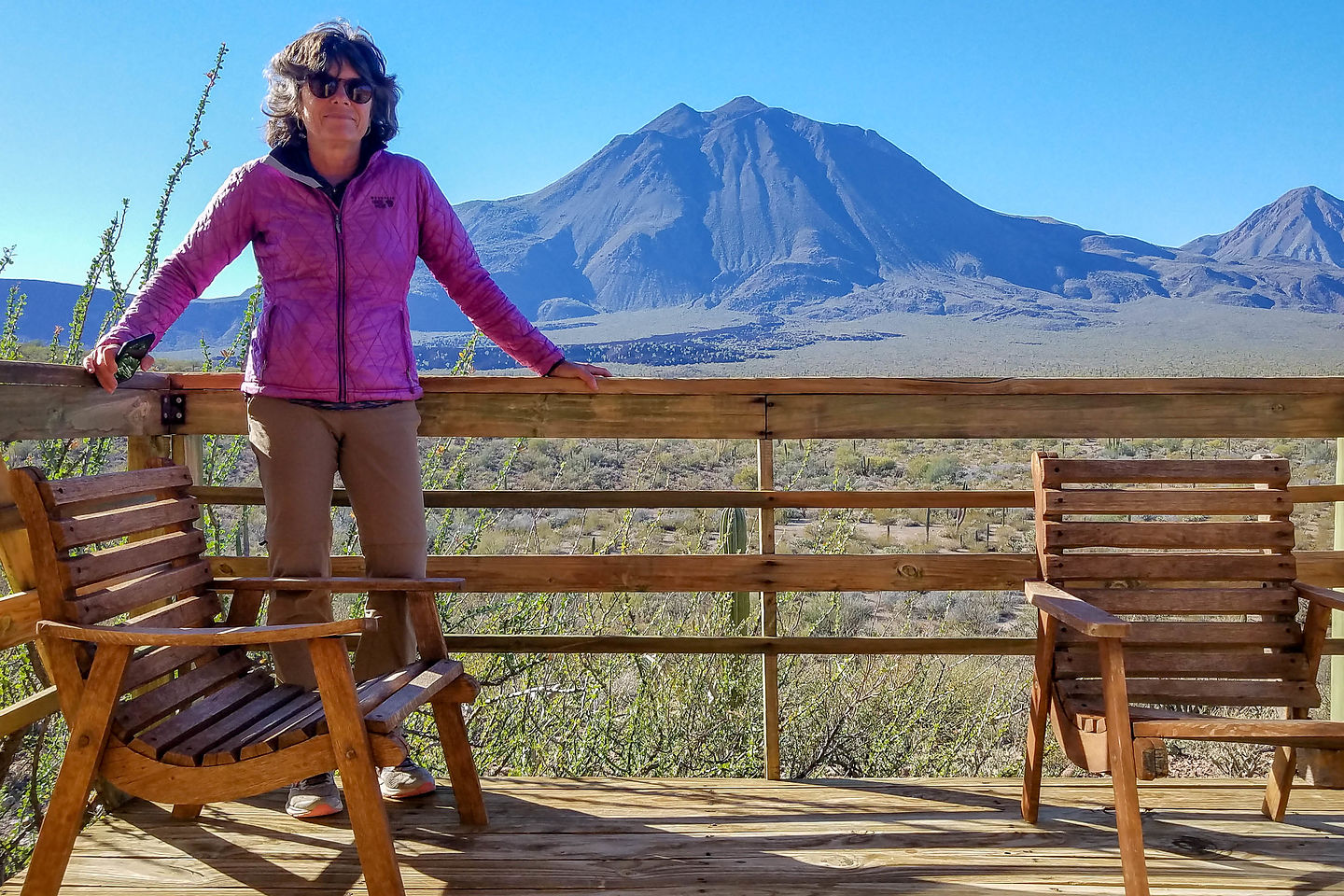 Our balcony overlooking the volcanoes