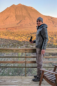 Herb welcoming Las Tres Virgenes to a new day