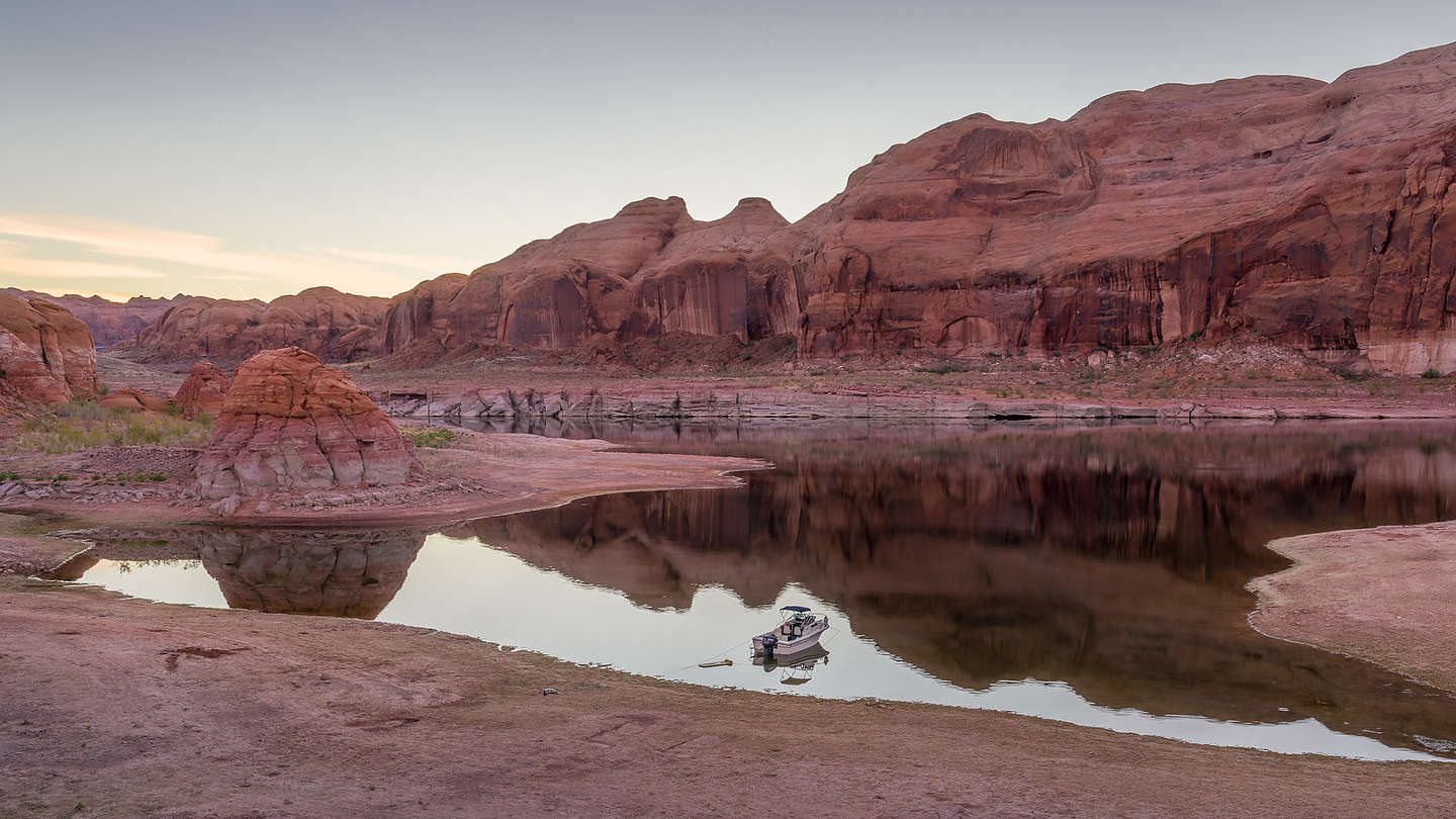 Evening view of our campsite in the San Juan Arm