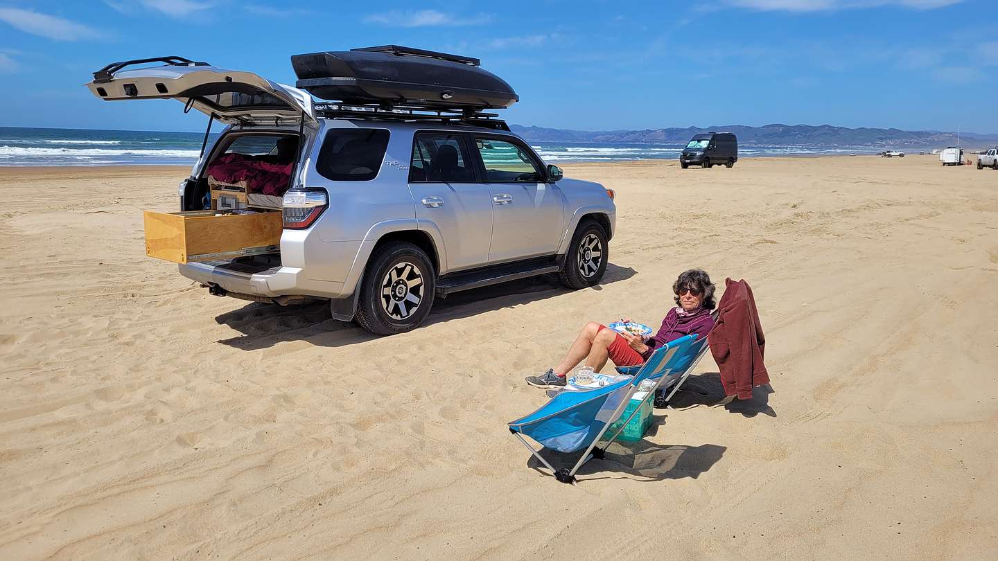 Our camping machine on Pismo Beach