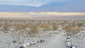 The start of the trail to the distant Panamint dunes