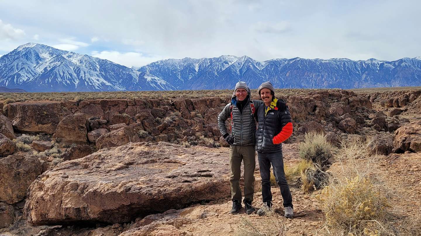 Andrew and Herb atop the Volcanic Tablelands