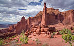 The hike back along the Fisher Towers trail