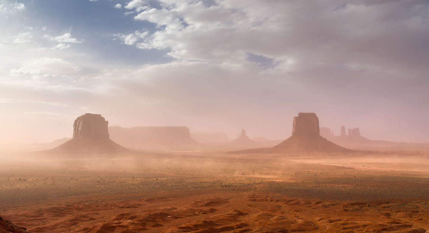 Sandstorm in Monument Valley