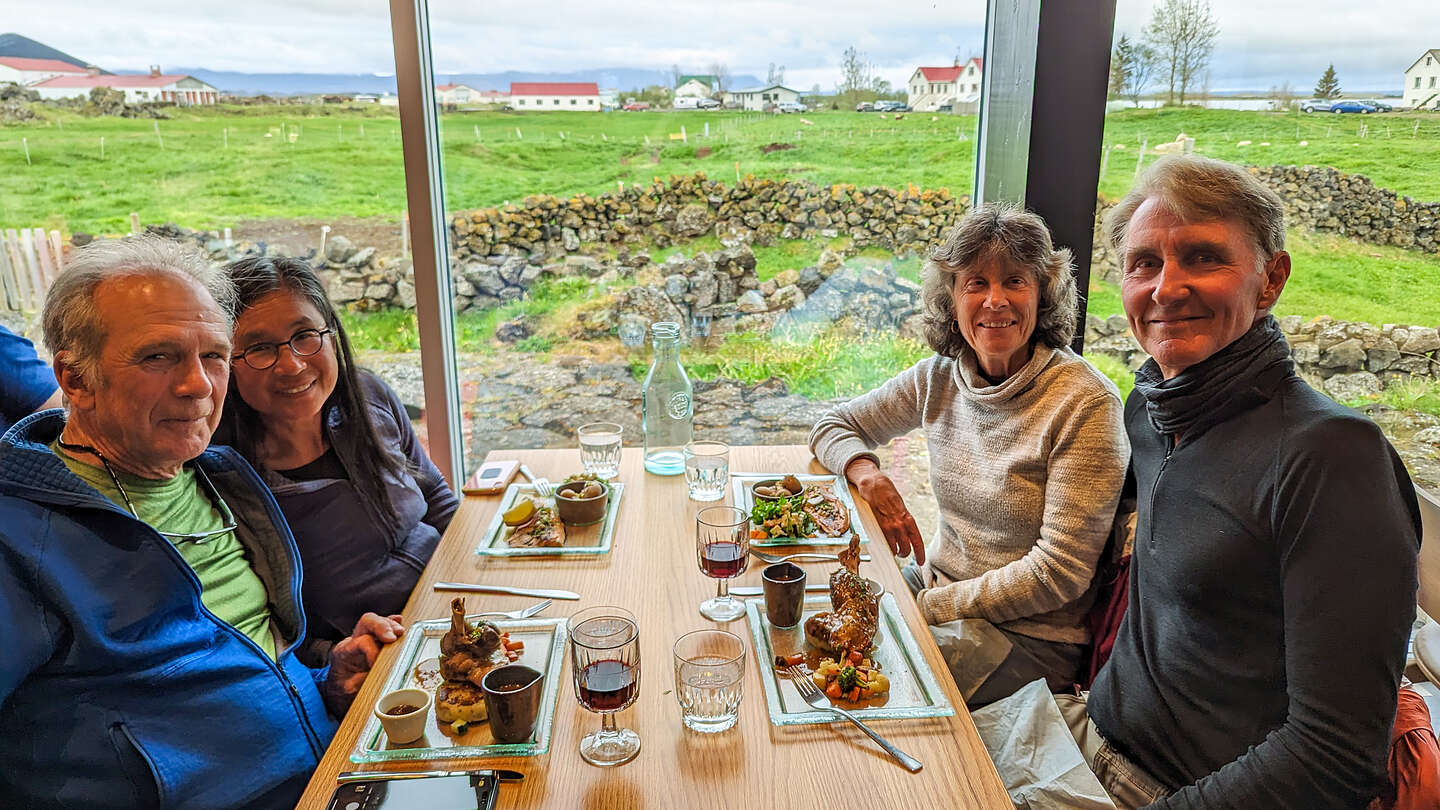 Dinner at the Vogafjós Farm Resort