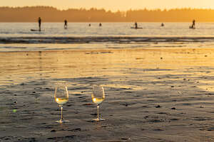 Sunset stroll along Mackenzie Beach