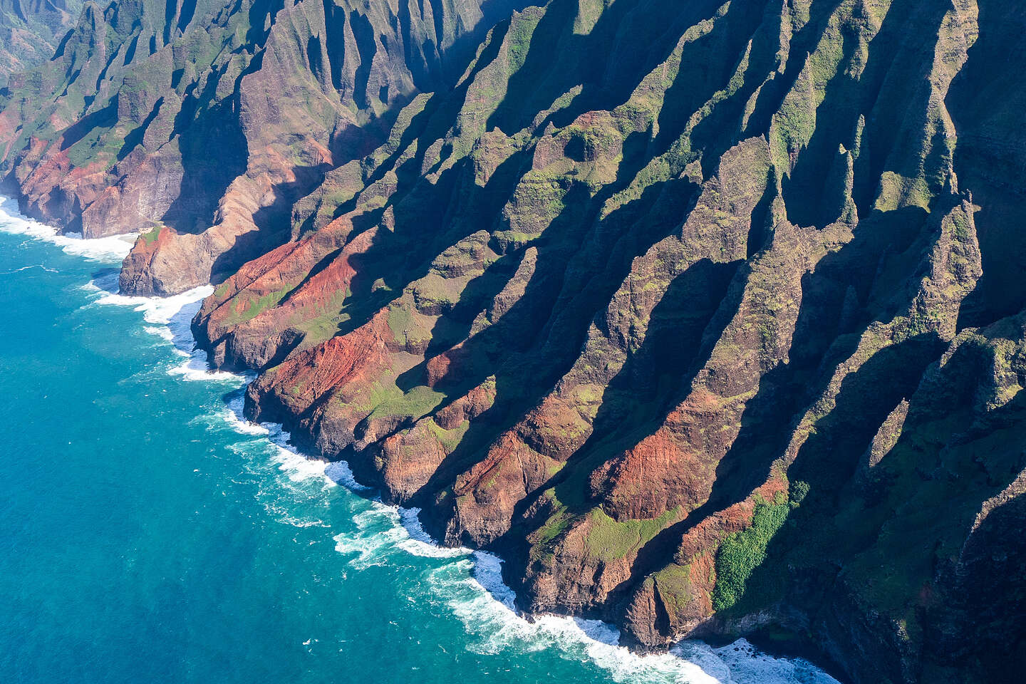 Colorful Napali cliffs 