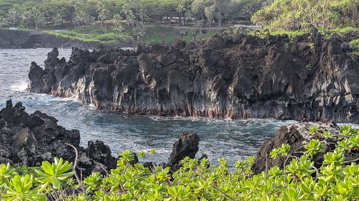 Looking back to Black Sands Beach Cove