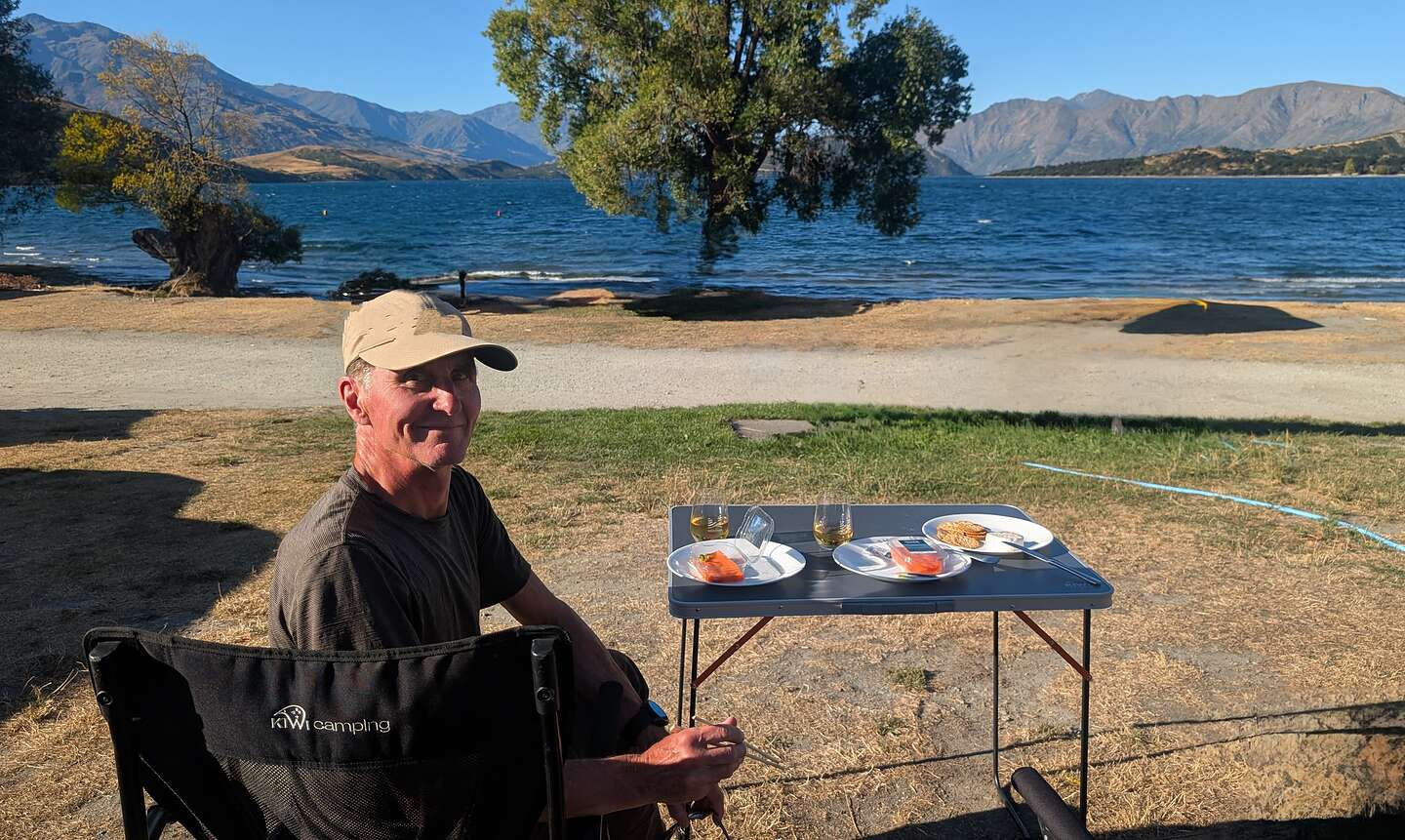 Dinner at our campsite