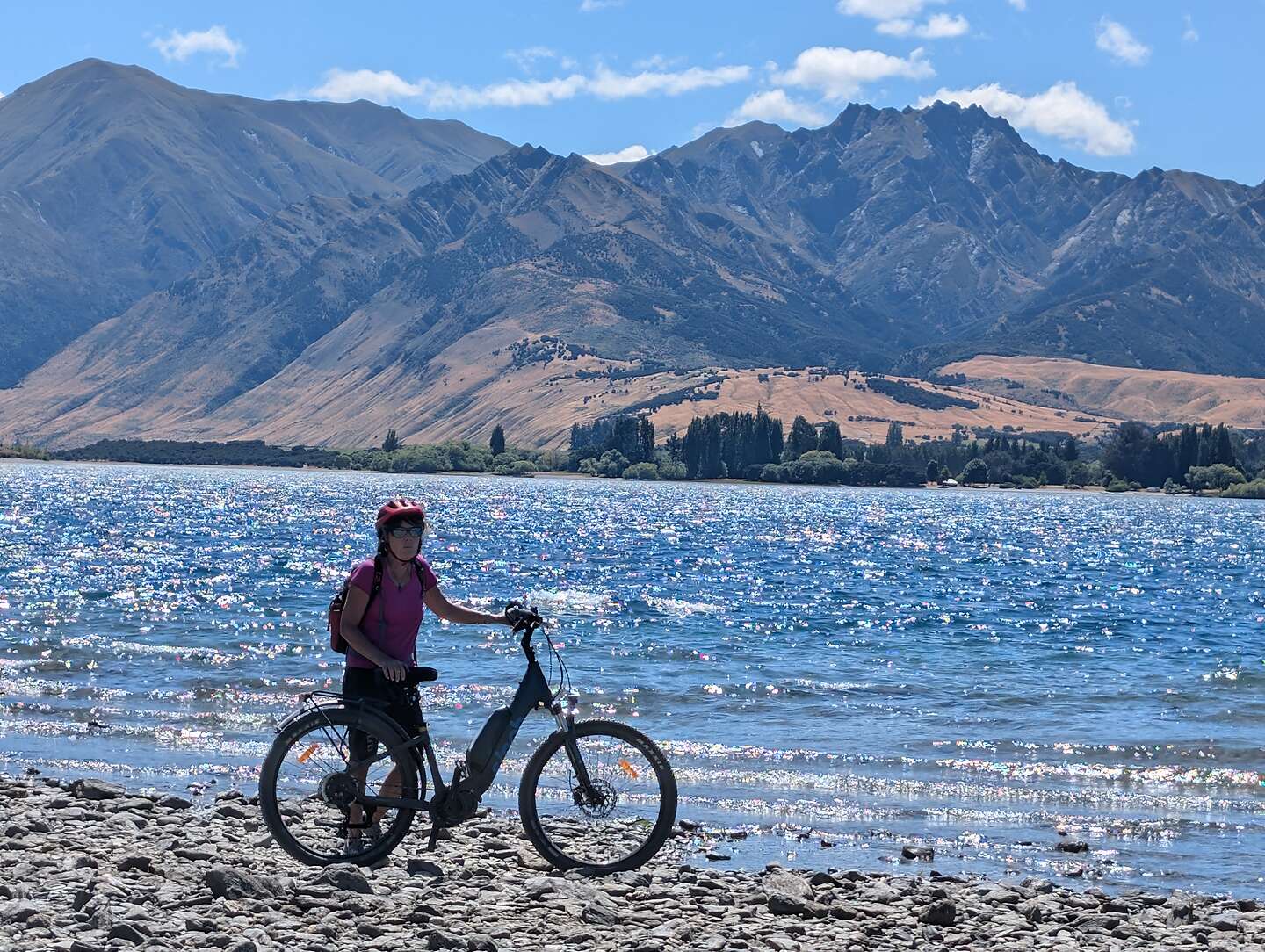 Along the Hawea to Wanaka ride