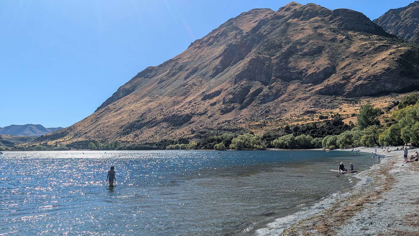 Quick swim in Glendhu Bay