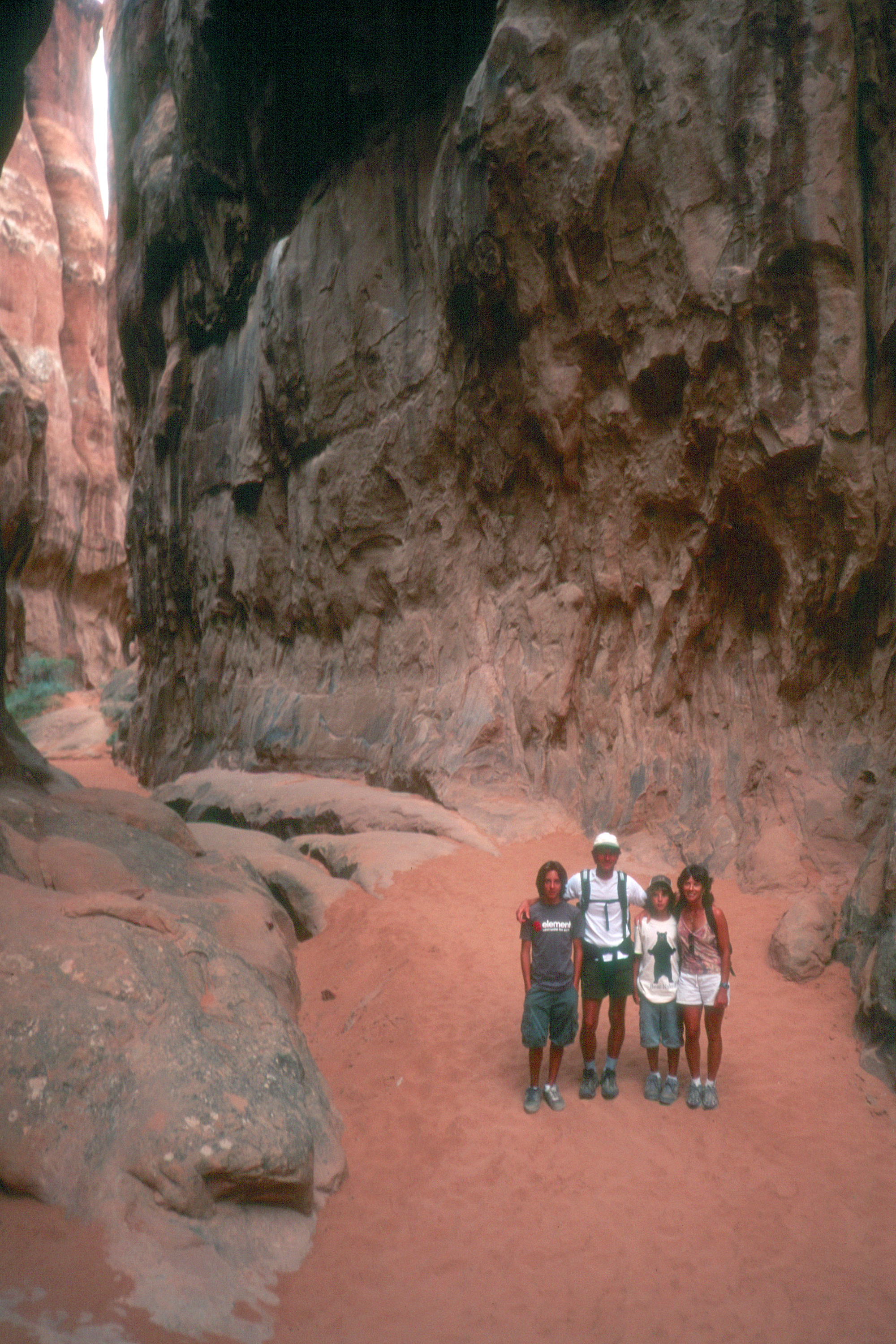 Family on Fiery Furnace hike