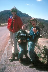 Lolo and boys on Skyline Drive