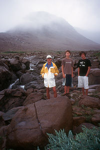 Herb and Boys on Tablelands hike