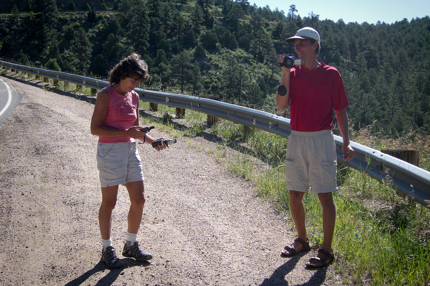 Lolo finding Gnome geocache - TJG