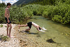 John Diving Into Glacial Runoff