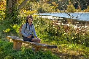 Lolo on pond off State Road