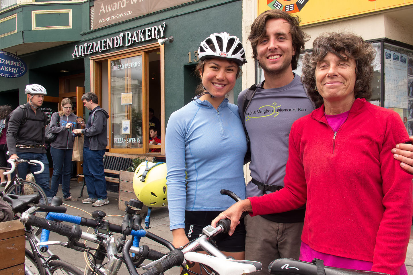 Andrew, Celeste and Lolo at Arizmendi Bakery