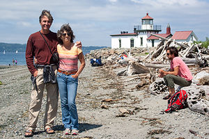Lolo, Herb, and Andrew at West Point Lighthouse