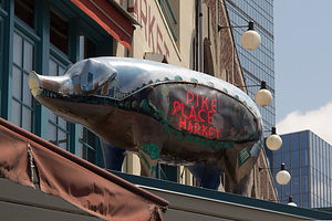 Pike Place Market Pig Sculpture