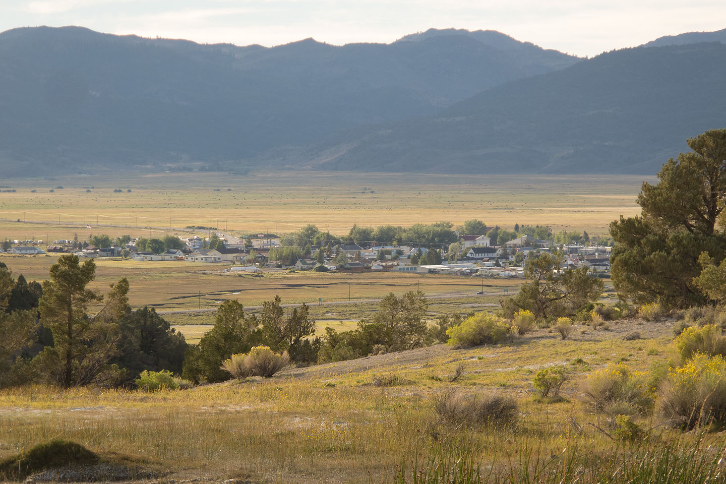 View of Bridgeport from Travetine Hot Springs