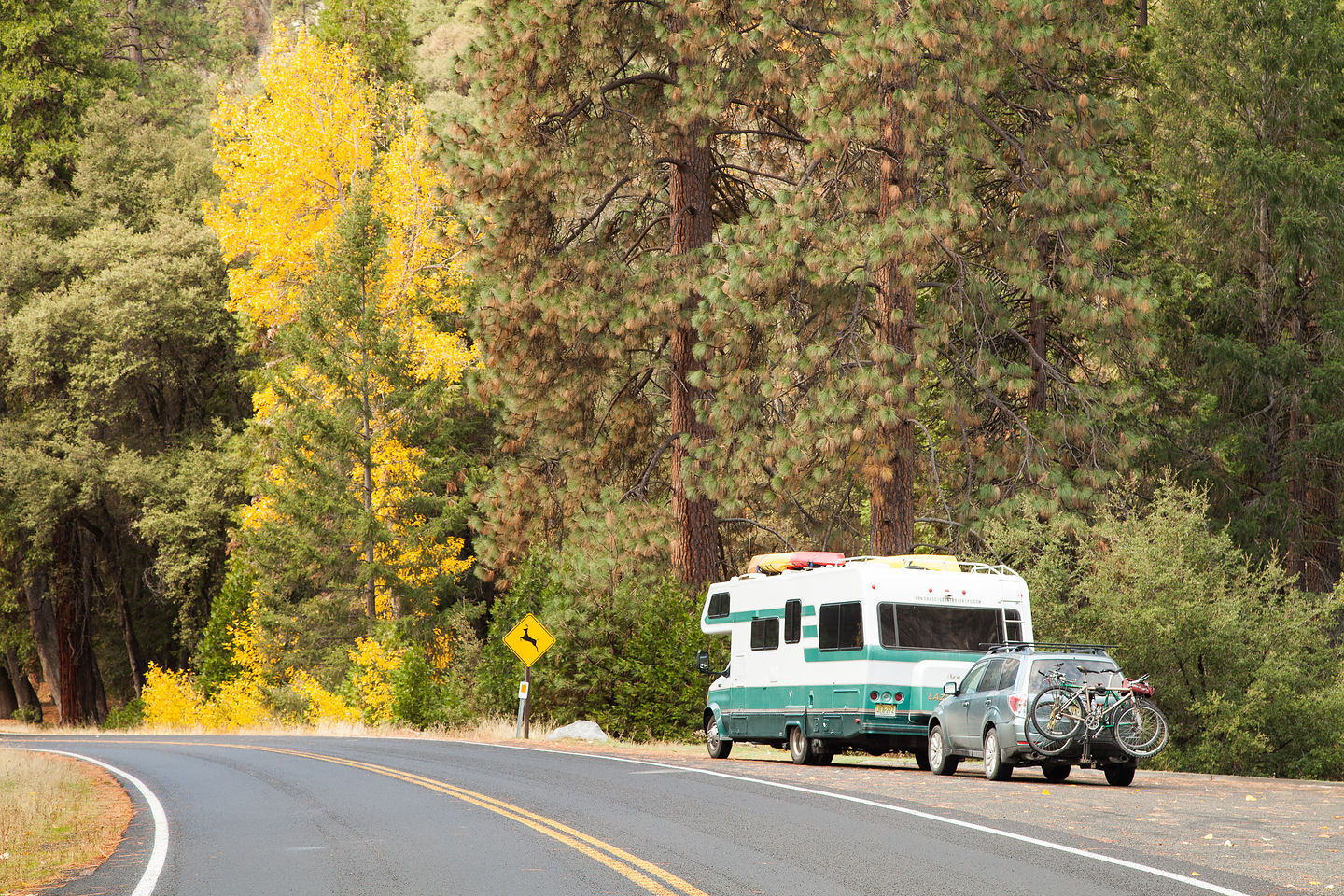 Lazy Daze and Subaru Ready to Leave Yosemite