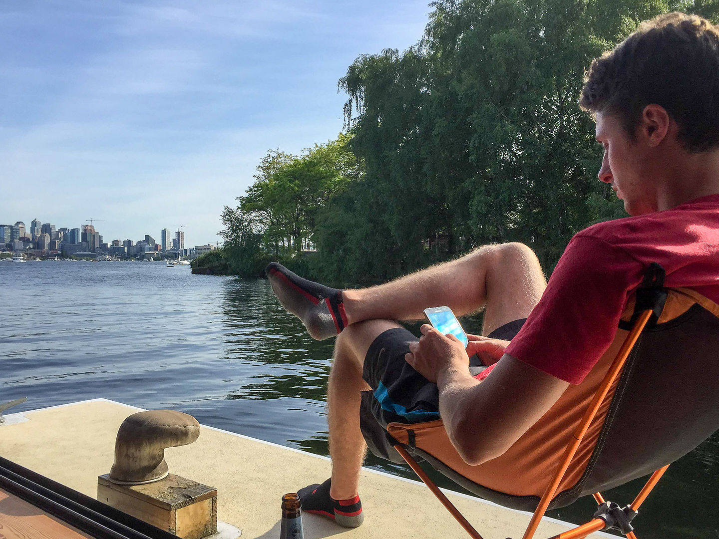 Tom on Houseboat Deck