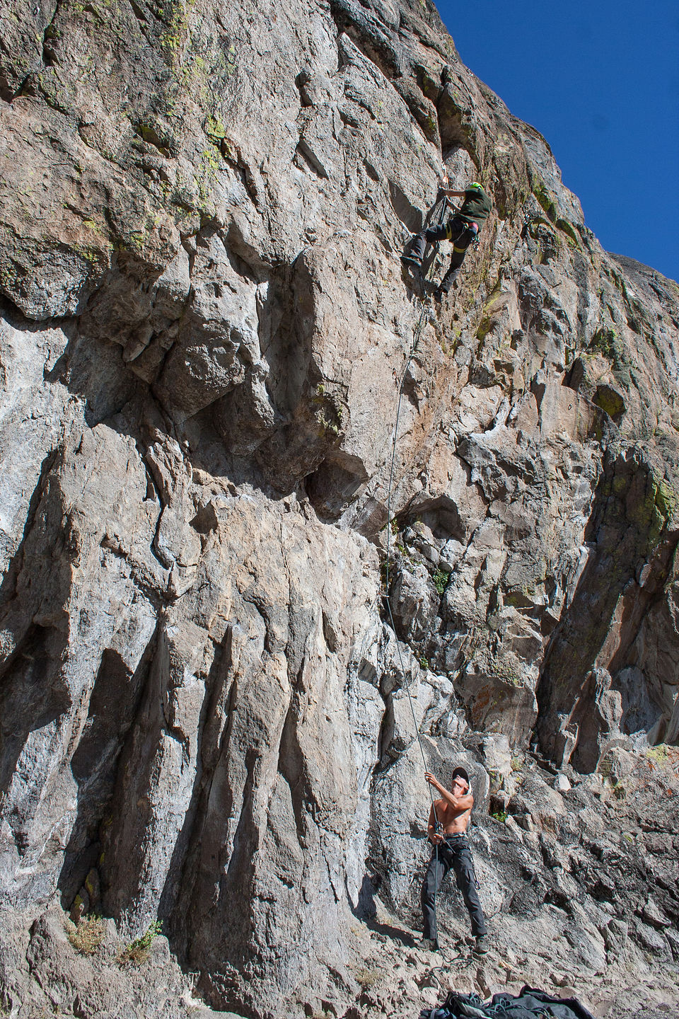 Herb belaying Tom at Big Chief