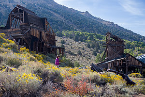 Abandoned mine along the road to Bodie