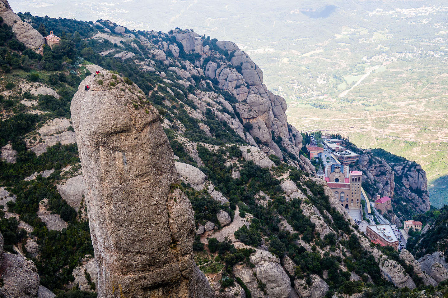 Rock climbers enjoying the view