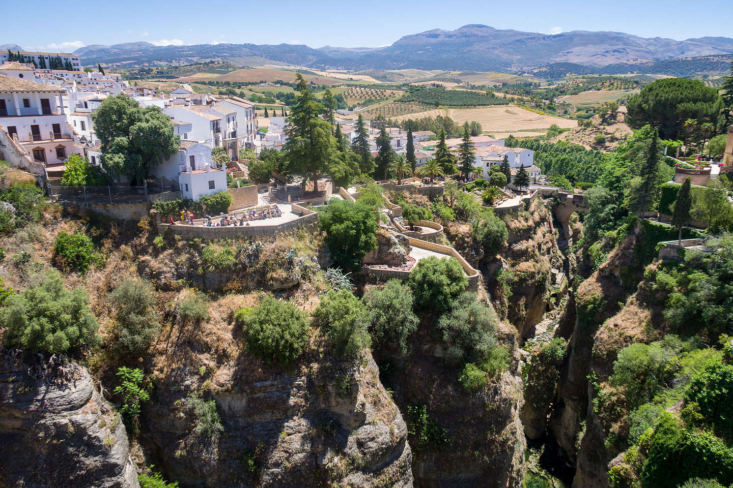 Ronda  above the 300-foot deep the El Tajo Gorge